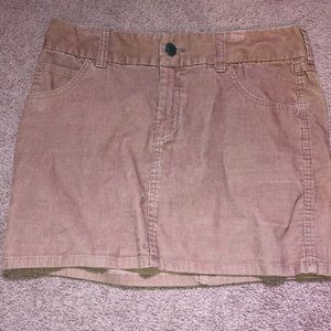 Pink Corduroy Skirt